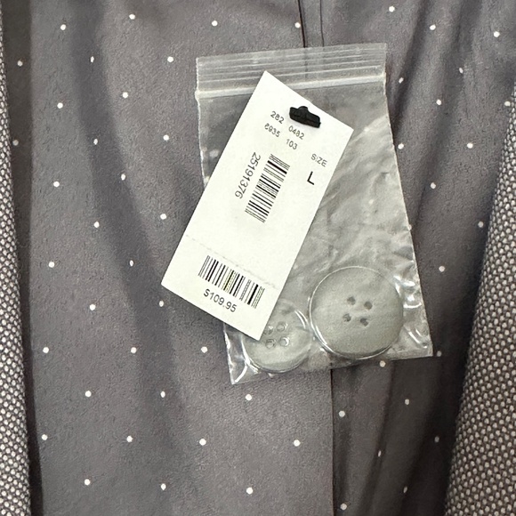 Vintage The Limited Blazer 3/4 Sleeve Gray Grey Blazer  BRAND NEW Size Large L - Picture 4 of 6